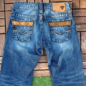 Guess leather jeans sz 28